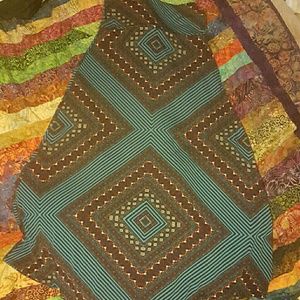 Spirit blue + purple geometric flow skirt